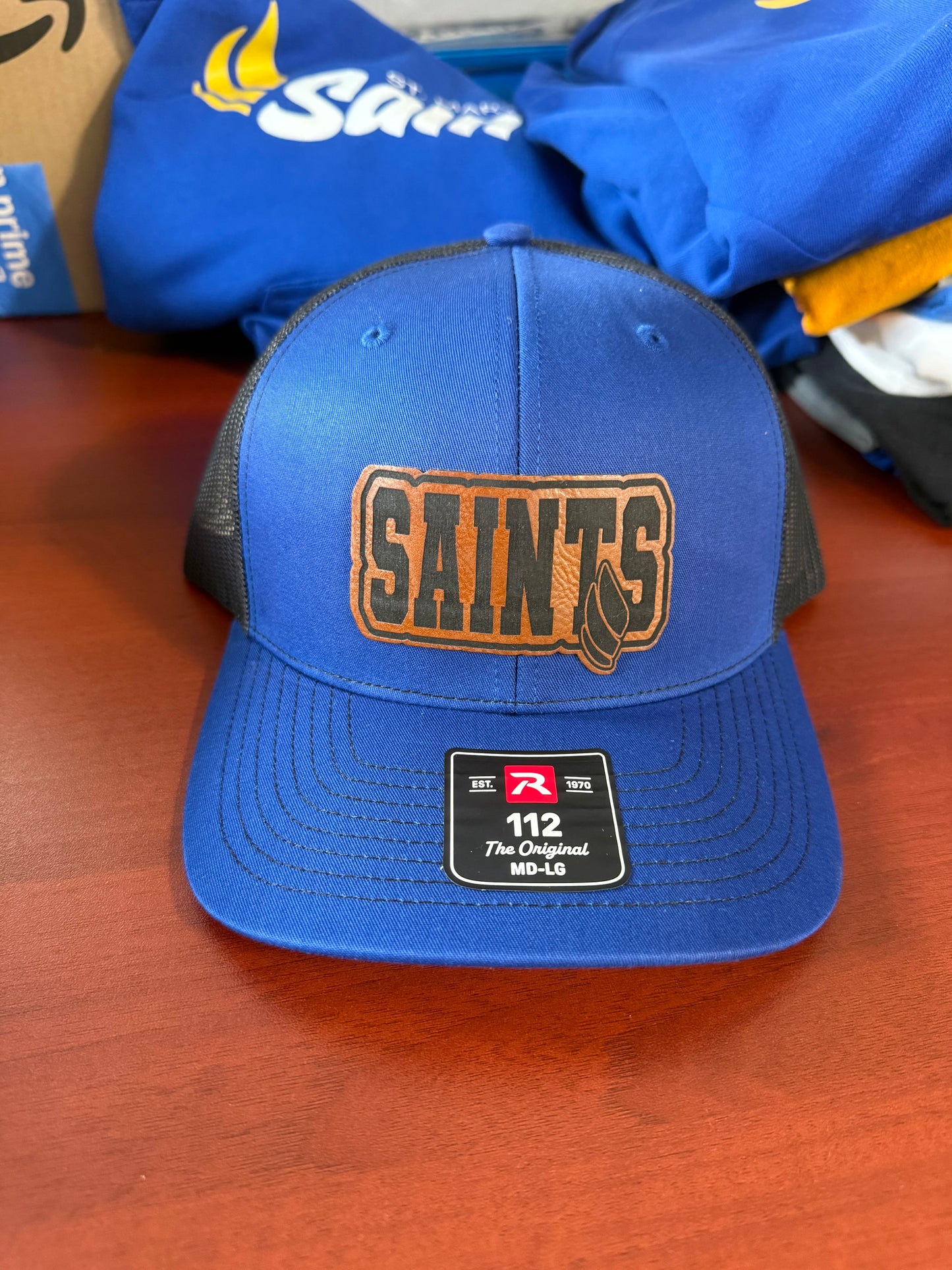 Adult Richardson Snap Back Trucker Cap: Saints