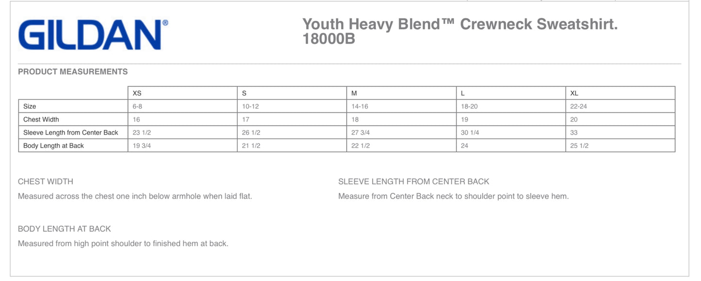 Adult Gildan Heavy Blend Crew Sweatshirt