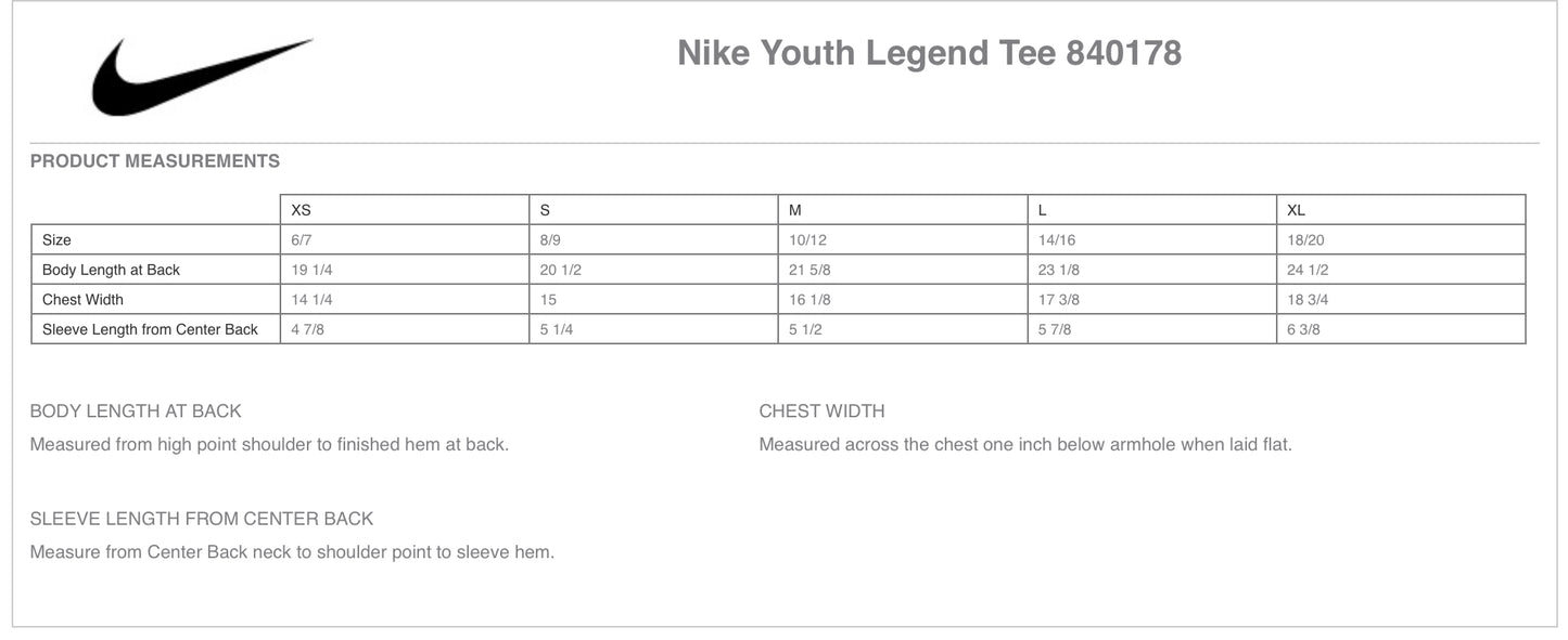 YOUTH Nike Legend Tee