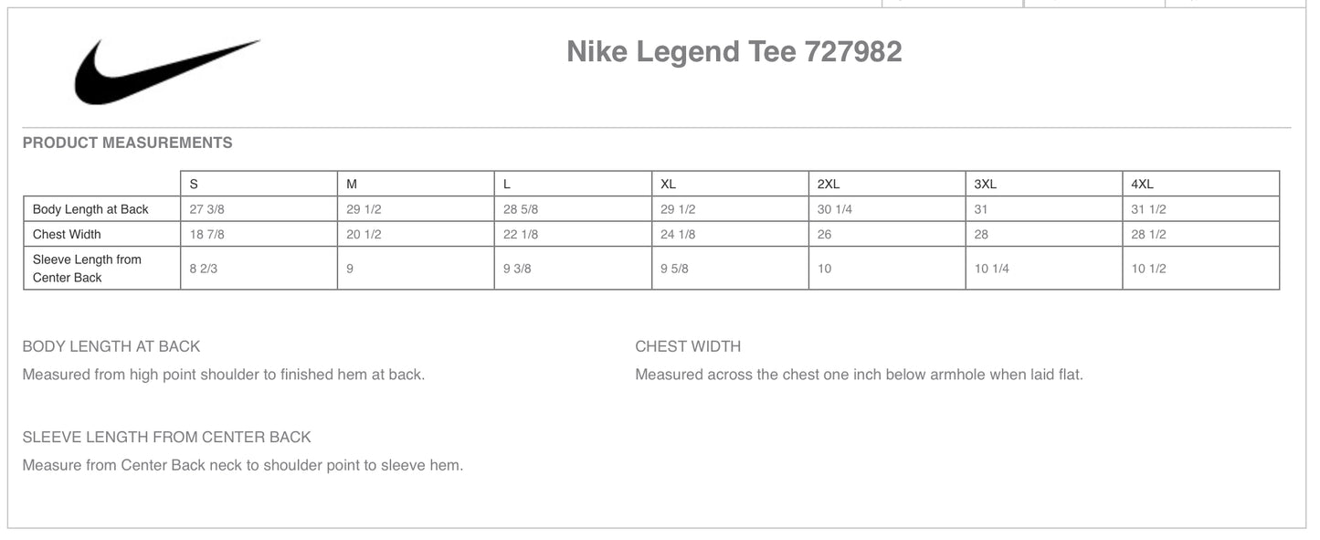Adult Nike Legend Tee