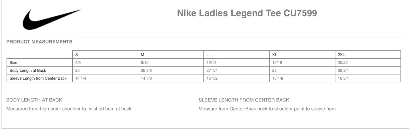 Ladies Nike Legend Tee: Design 2