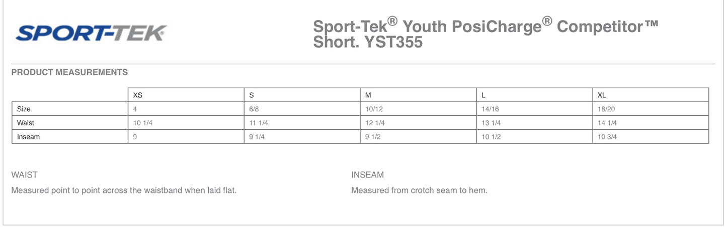 Youth Sport Tek PosiCharge Short