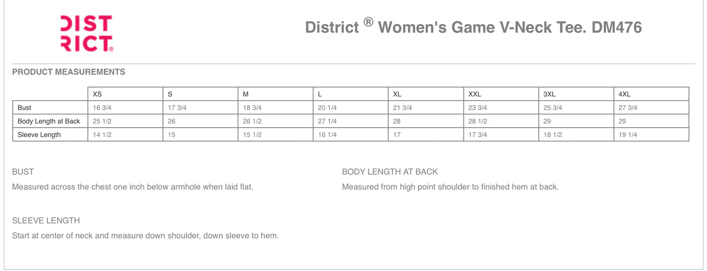Ladies District Game V-neck Tee