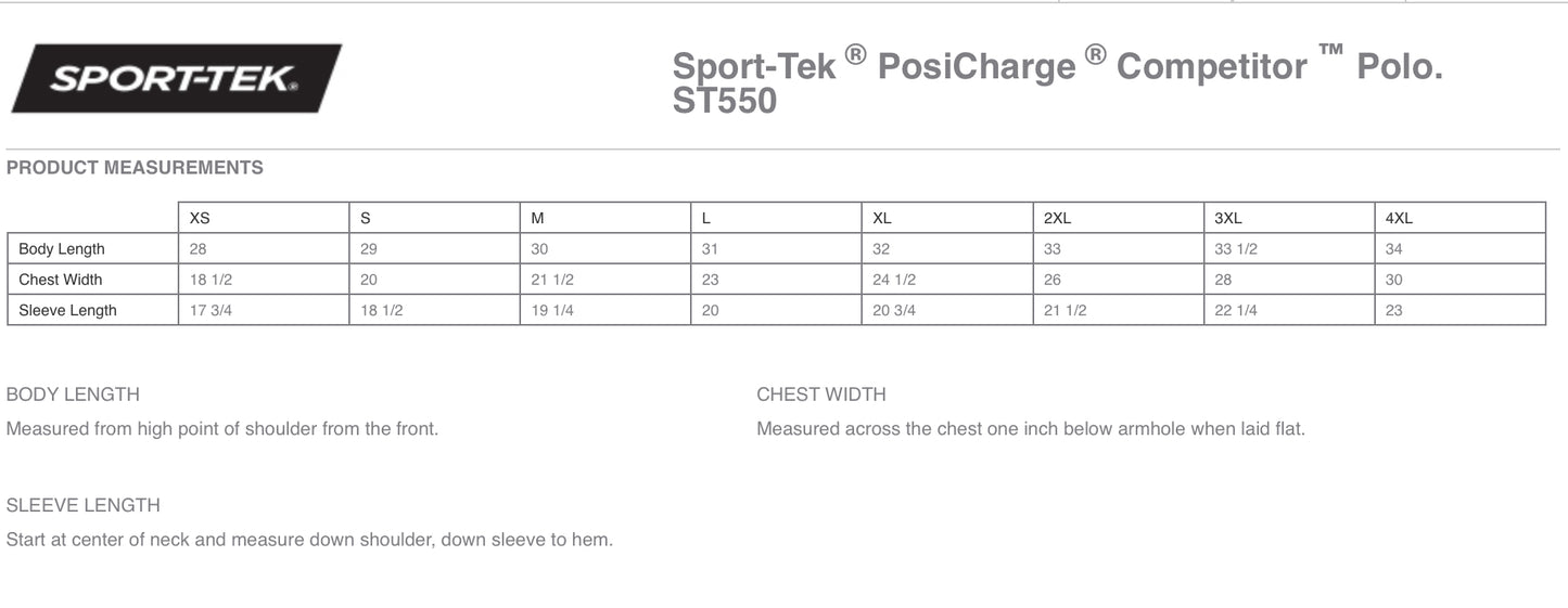 Adult Sport Tek Posi Charge Competitor Polo