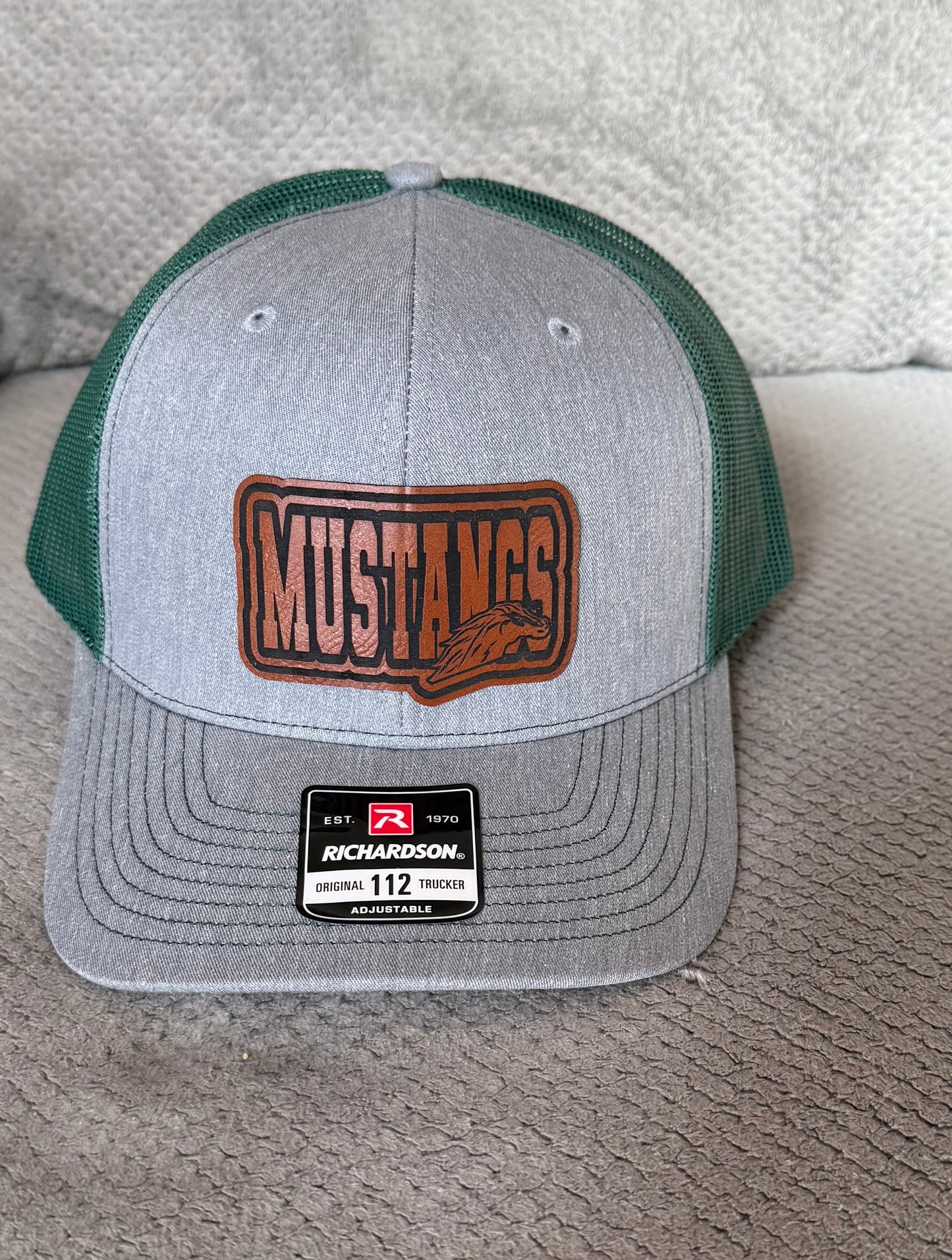 Leather Patch Richardson 112 Grey & Green Hat