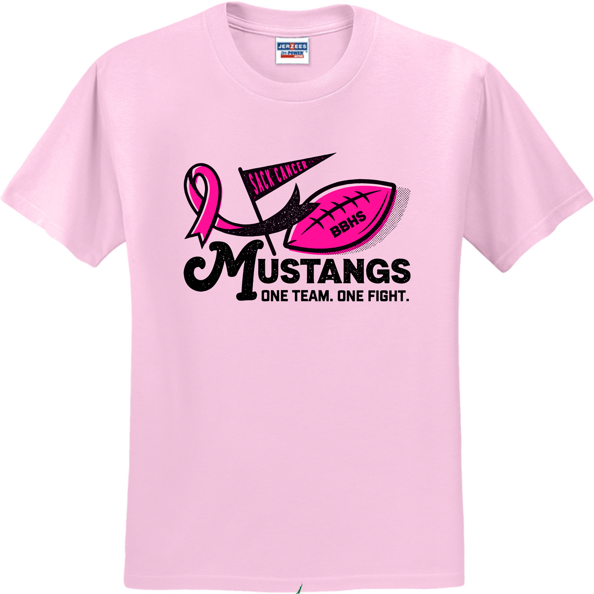 Mustangs Sack Cancer T-Shirt