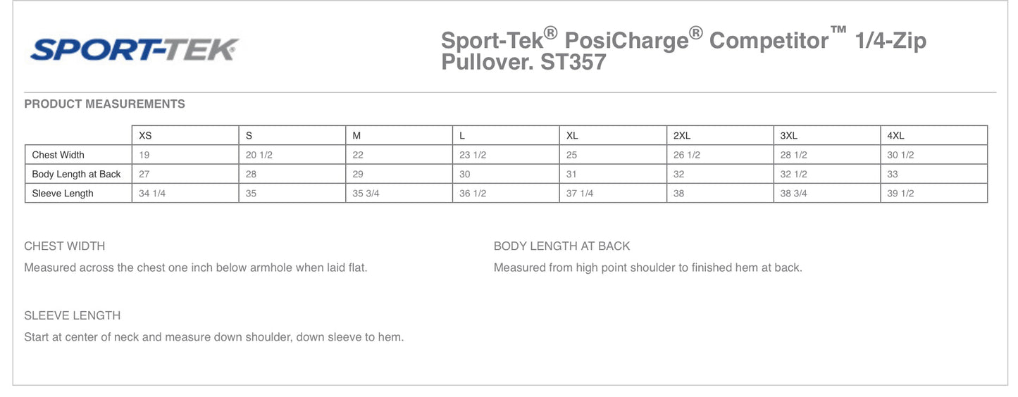 Adult Black Sport Tek Posi-Charge 1/4 Zip Pullover