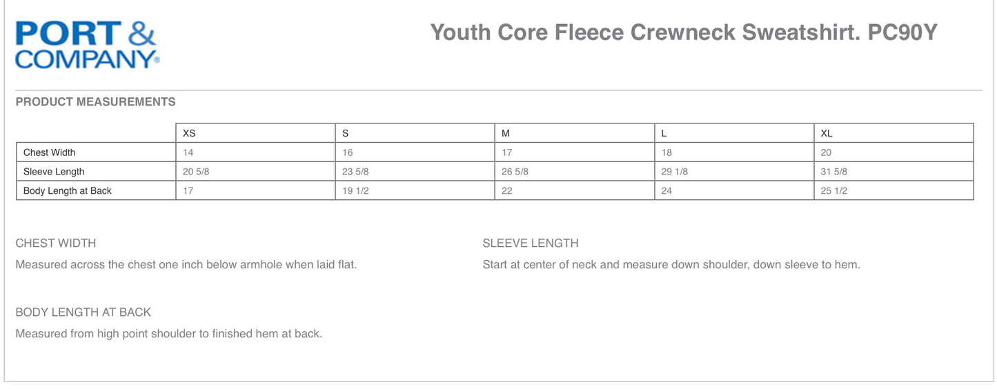 Youth Crewneck Sweatshirt: Design 2