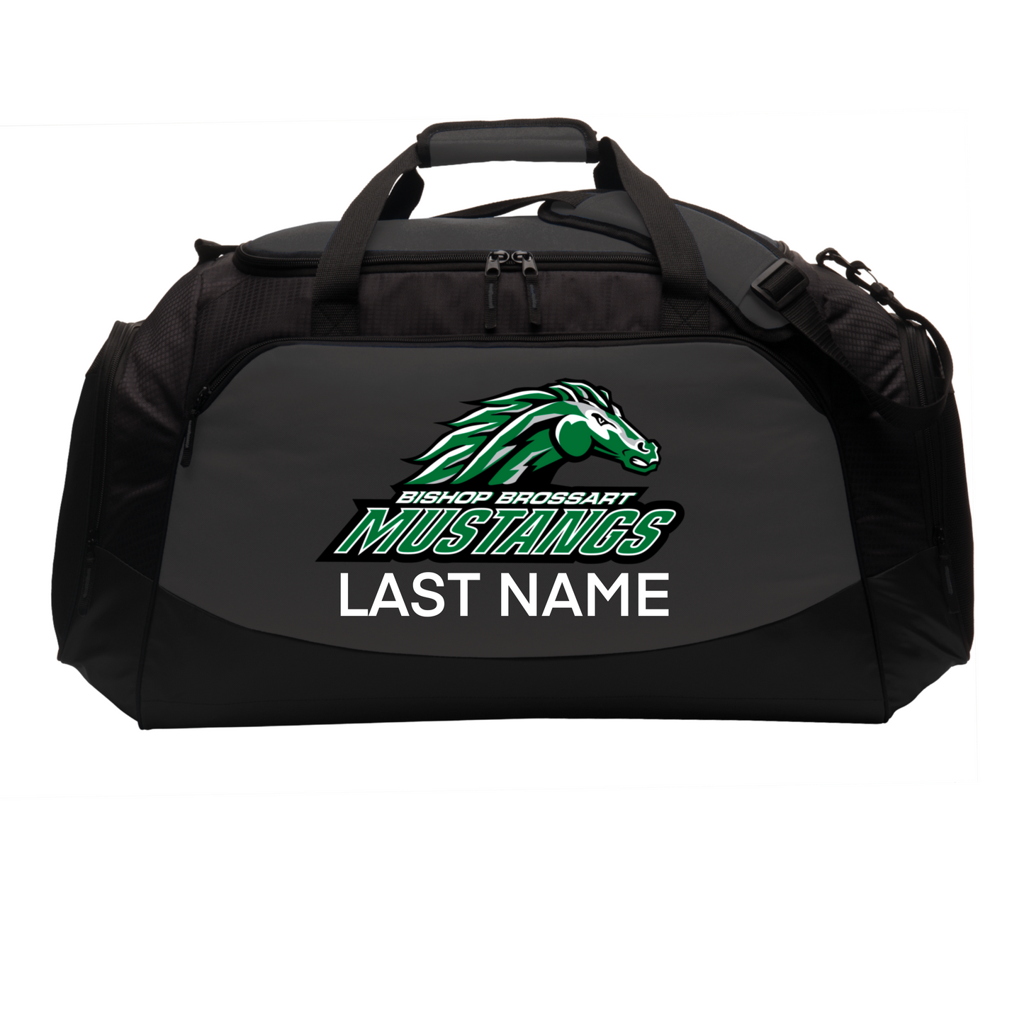 Port Authority Large Active Duffel: Black & Grey