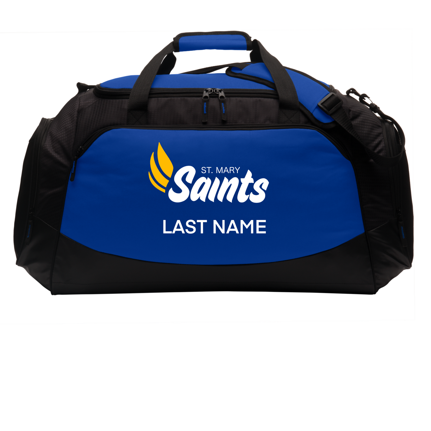 Port Authority Large Active Duffel: Black & Royal