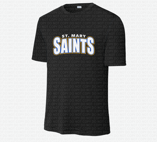 YOUTH Sport Tek PosiCharge Black Tee: Design 1