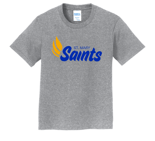 YOUTH Port & Co T-Shirt: SMS Blue Logo