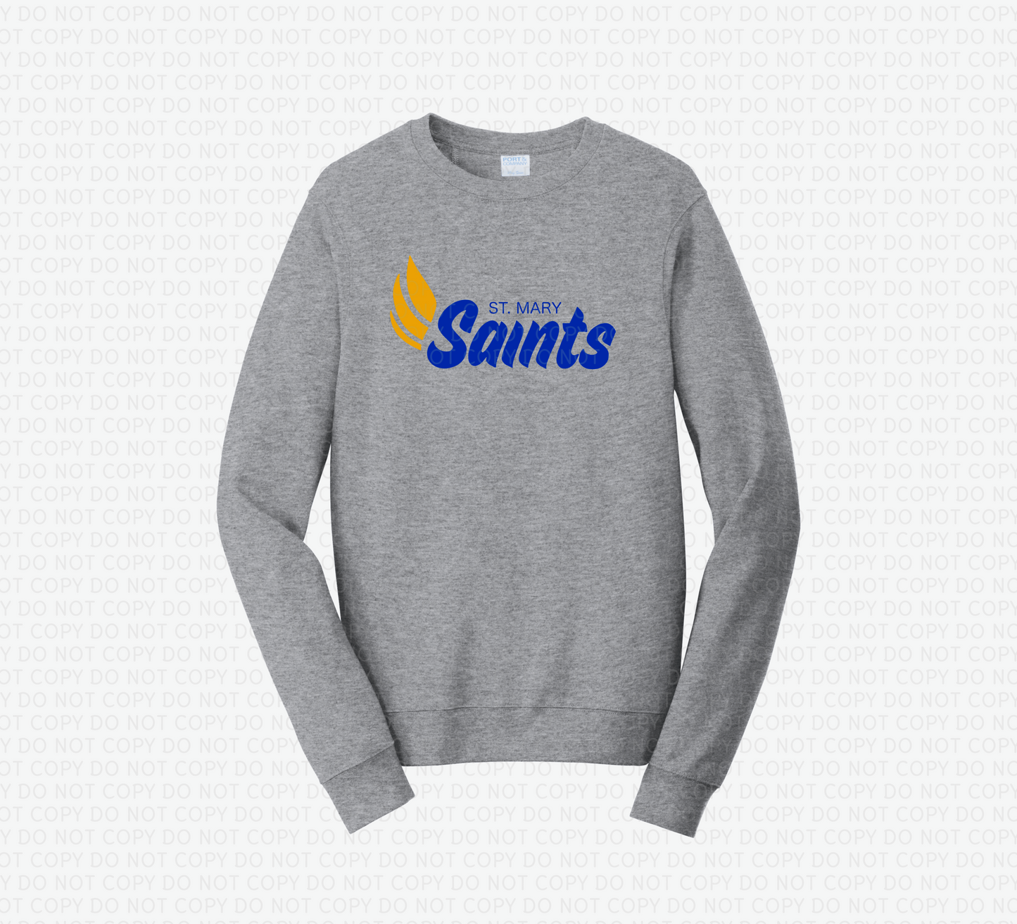 YOUTH Gildan Heavy Blend Crew Sweatshirt: Blue SMS Logo