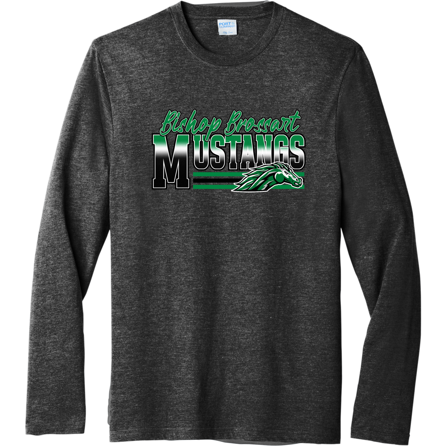 Adult Port & Co Tri-Blend Long Sleeve Tee: Design 1