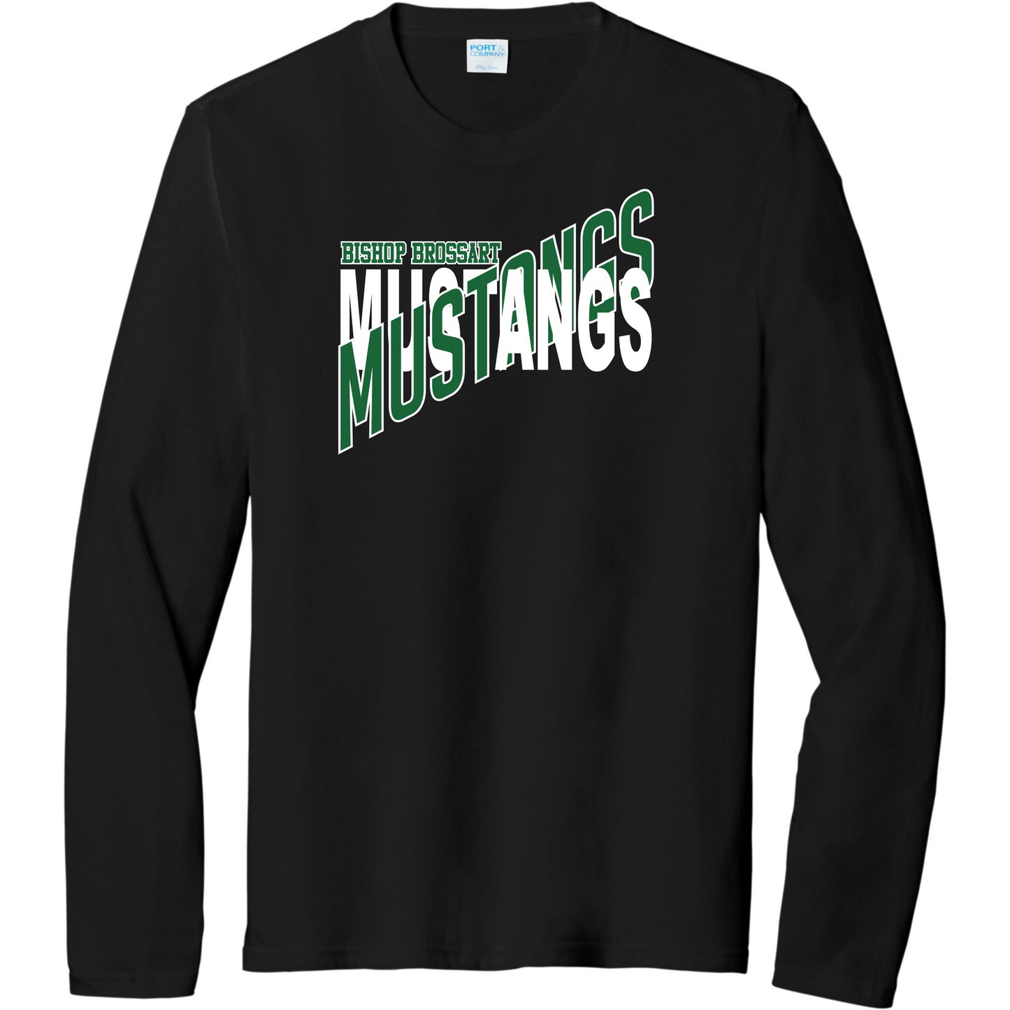 Adult Port & Co Black Tri-Blend Long Sleeve Tee: Design 4
