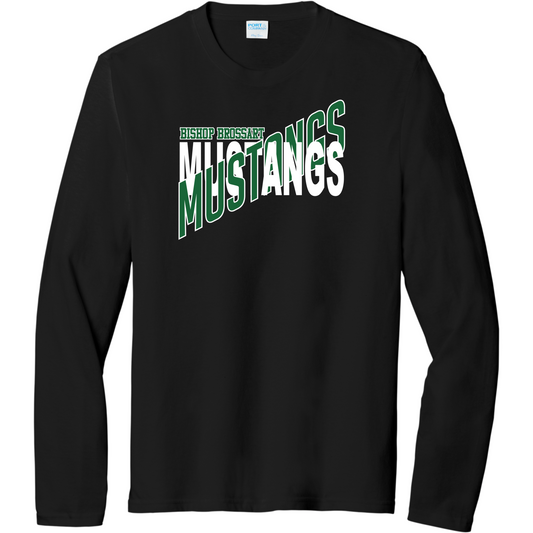 Adult Port & Co Black Tri-Blend Long Sleeve Tee: Design 4