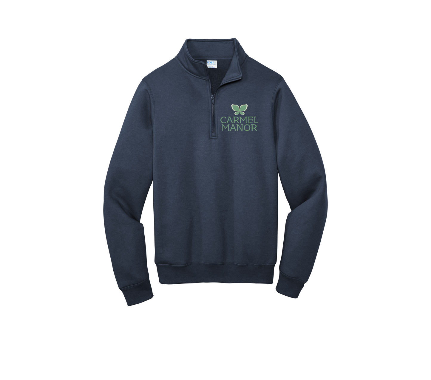 Navy Adult Fleece Port & Co 1/4 Zip Sweatshirt
