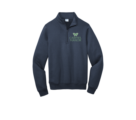 Navy Adult Fleece Port & Co 1/4 Zip Sweatshirt
