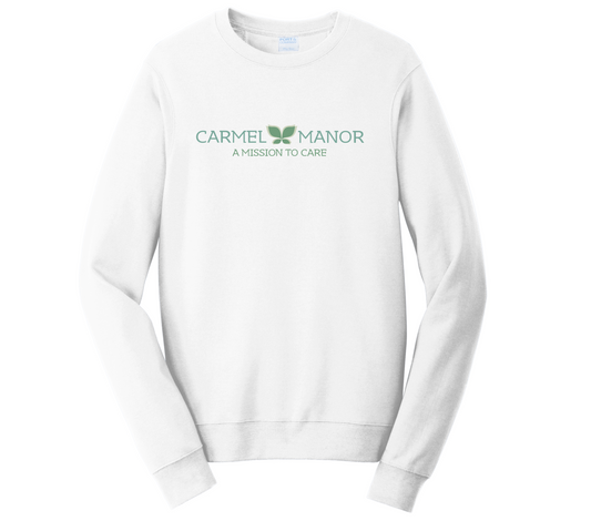 Adult Port & Co Crewneck Sweatshirt: White