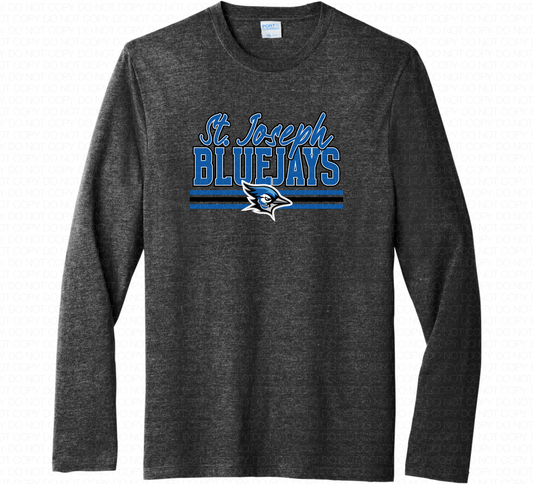 Adult Port & Co Tri-Blend Long Sleeve Tee: Design 2
