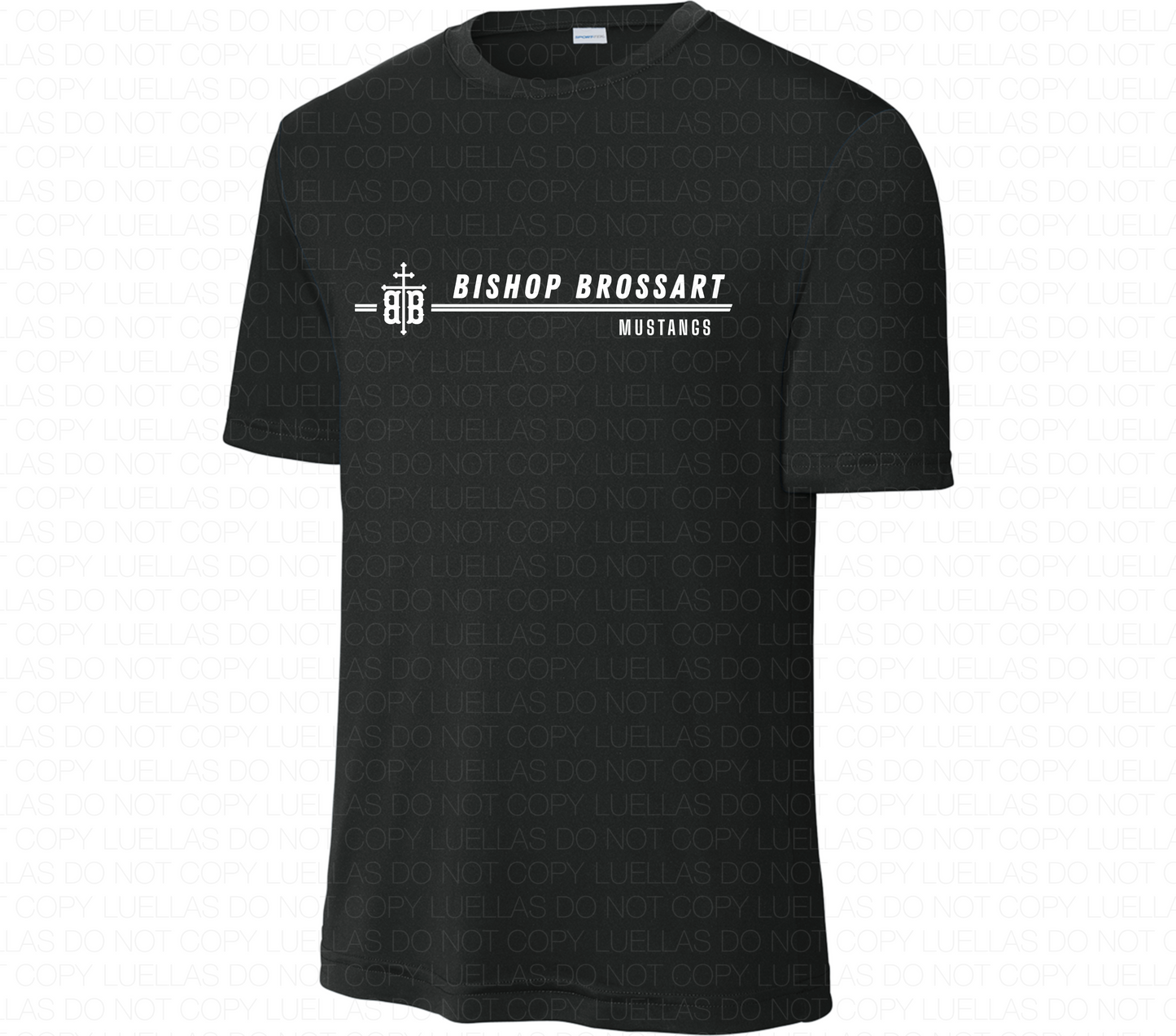 Adult Black Sport Tek PosiCharge Tee Design 3