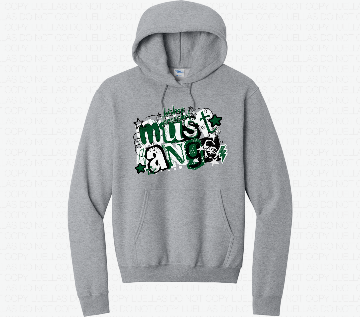 Youth Hooded Sweatshirt: Mustangs